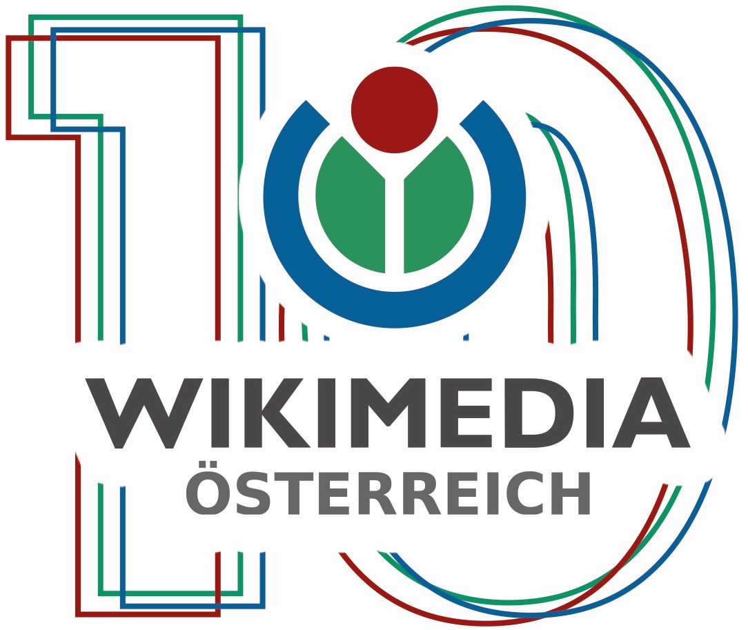 Logo 10 Jahre Wikimedia Österreich